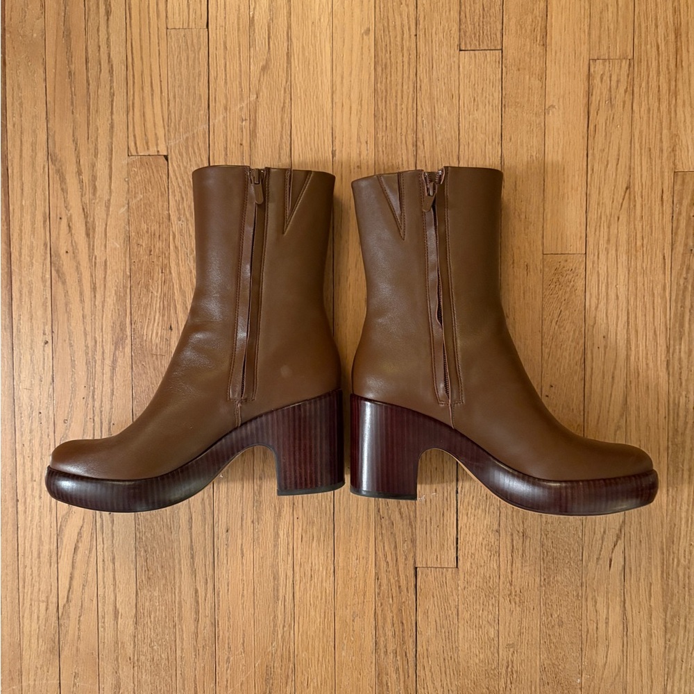 Vince brown Nicco High Heel Platform Clog Boots 8.5 - Picture 2 of 4
